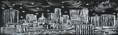 Decoration graphic with Atlanta Skyline
